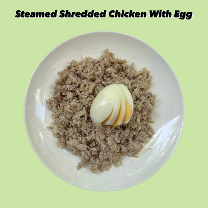 Steamed shredded chicken with egg