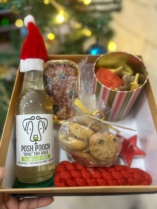 Christmas Hamper 1 (Cookies, Mini Cake & Wine Combo)