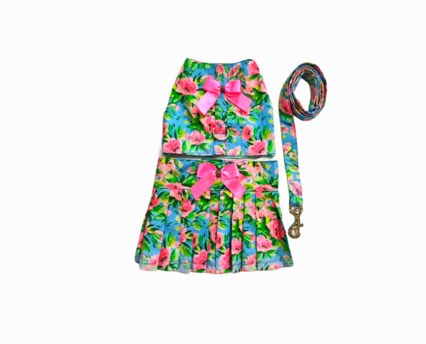 Floral Skirt & Top Harness Style & Leash