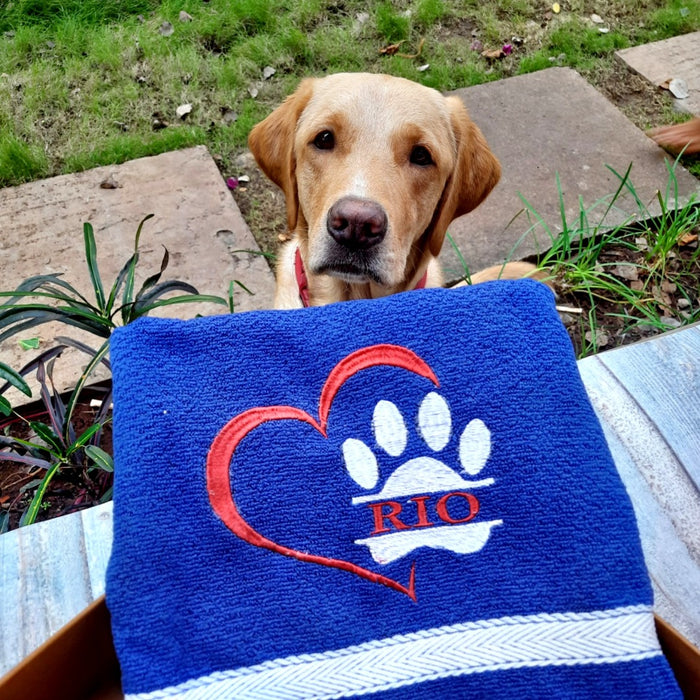 Customised Dog Bath Towel