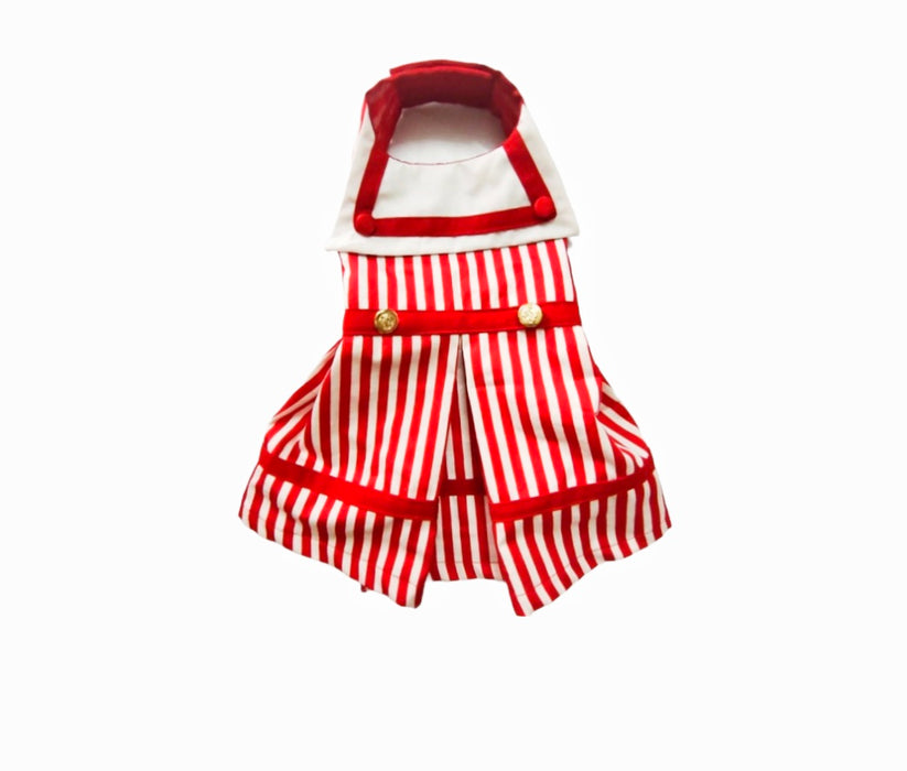 Red and White Stripes Dress