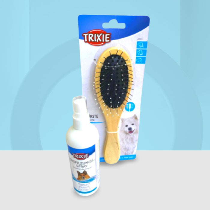 Detangling Spray & Natural Bristles Brush (Super Saver Combo)