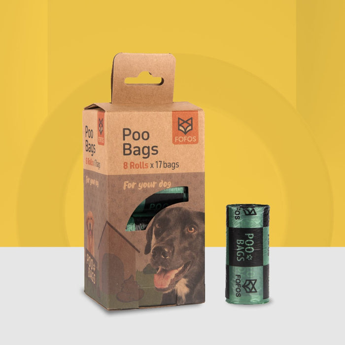FOFOS Poop Bag Refills, Biodegradable Dog Poo Bags (136 Bags)