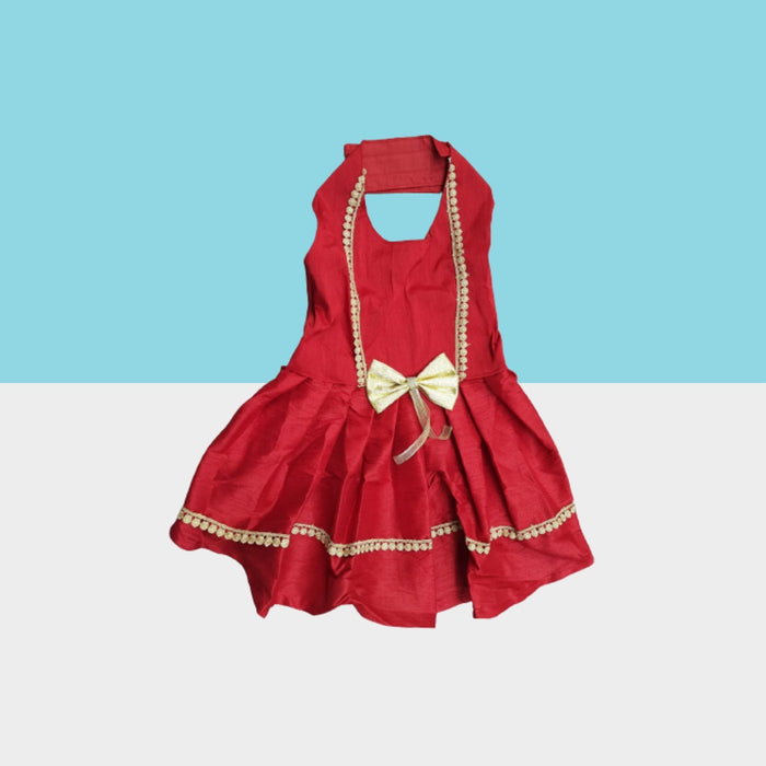 Red Satin Dress for Dogs