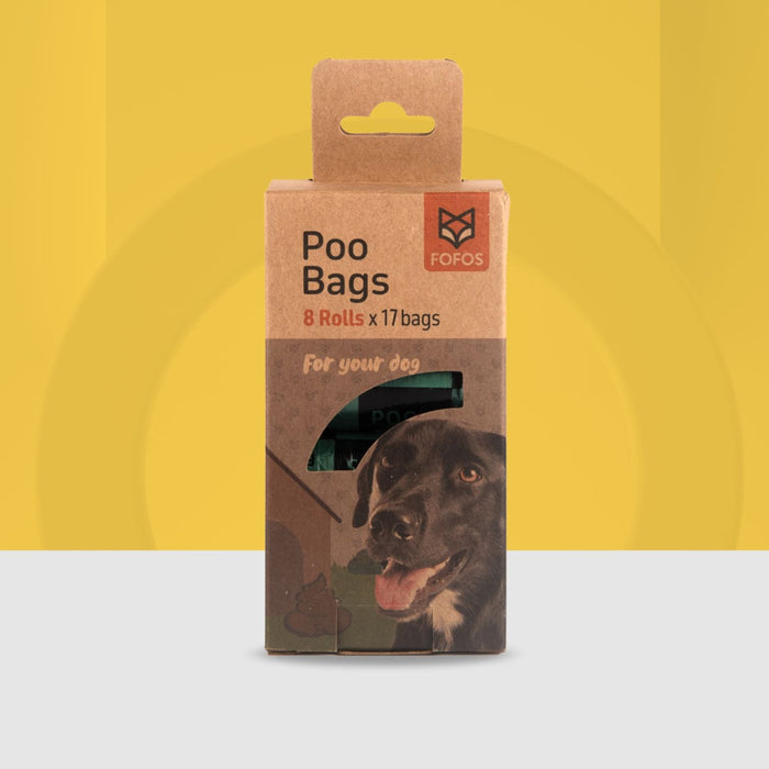 FOFOS Poop Bag Refills, Biodegradable Dog Poo Bags (136 Bags)